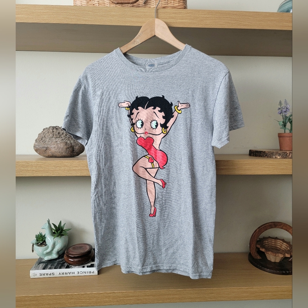 Betty boop t shirt men tee vintage retro
